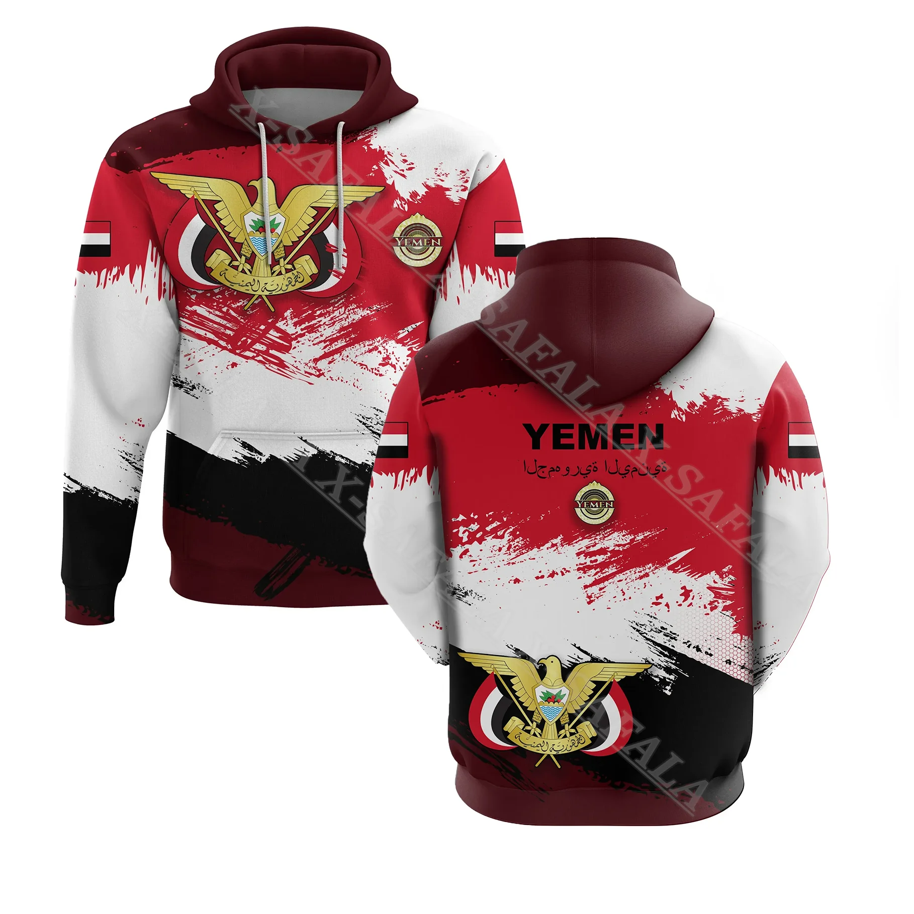 

YEMEN FLAG COAT OF ARMS 3D Printed Zipper Hoodies For Men Pullover Sweatshirt Hooded Jersey Tracksuits Outwear Coat Casual