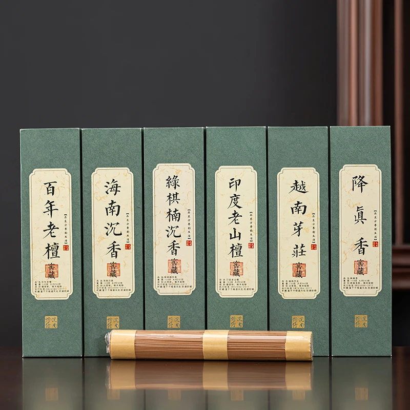 

6-Flavor Premium Fragrant Gift Box of Sandalwood and Agarwood Incense Sticks for Home Meditation and Aromatherapy