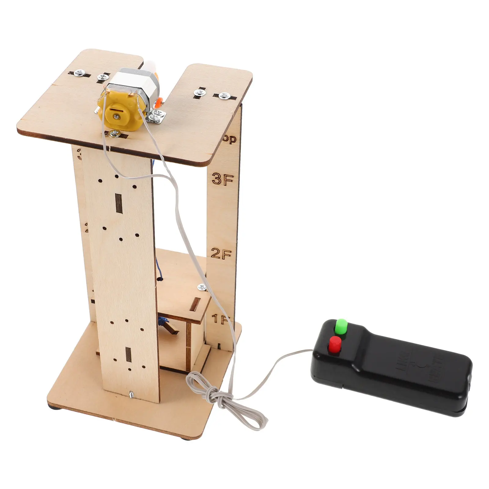 

1Set Elevator DIY Stem Assembly Kit Educational Lift Science Creative Building Project for Kids Classroom Home