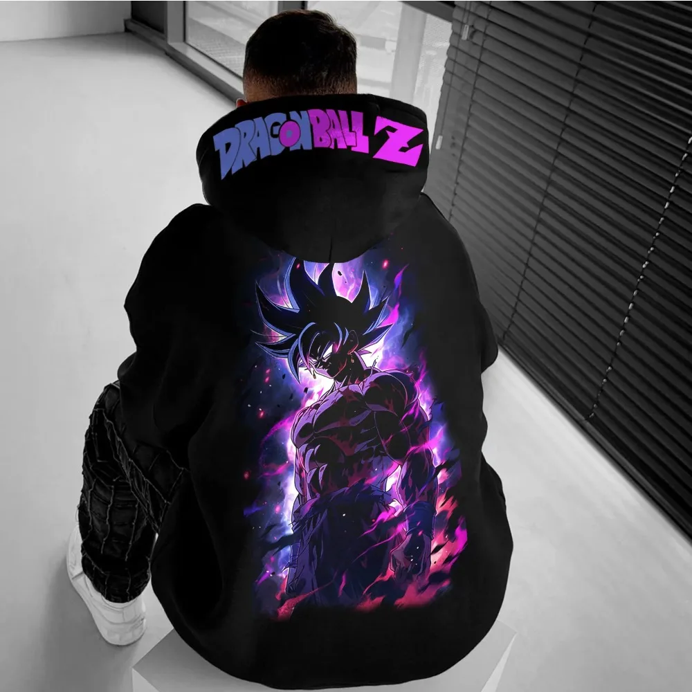 2025 Dragon Ball Anime Harajuku Hoodie Street Wear Men Autumn Winter Vintage Hooded Sweater Oversized Women Long Sleeve Unisex