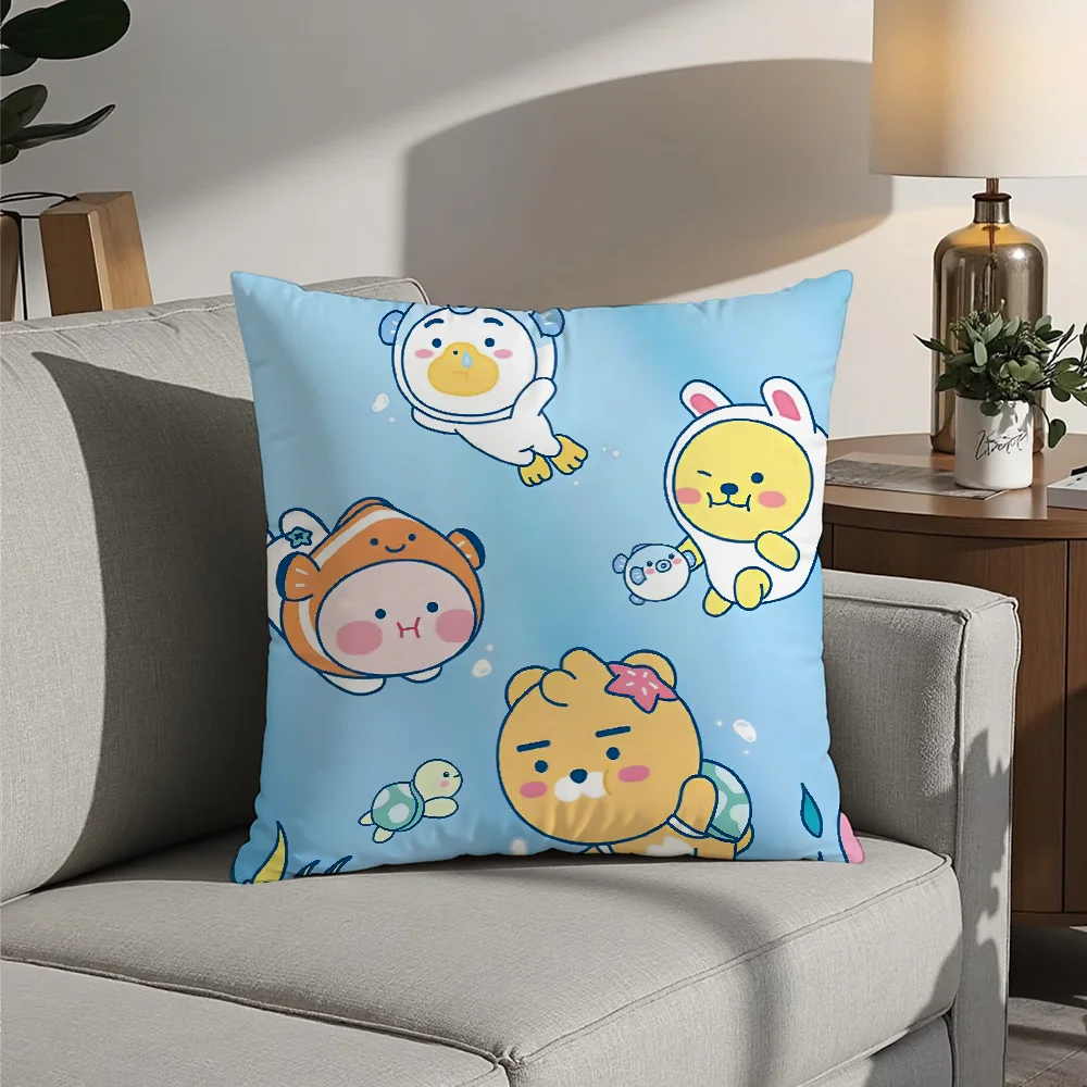 C-Choonsik Kakao Kakaotalk Pillow Case Plush Fabric Soft  Pillowcase Double Sided Print Cushion Cover Household Gifts