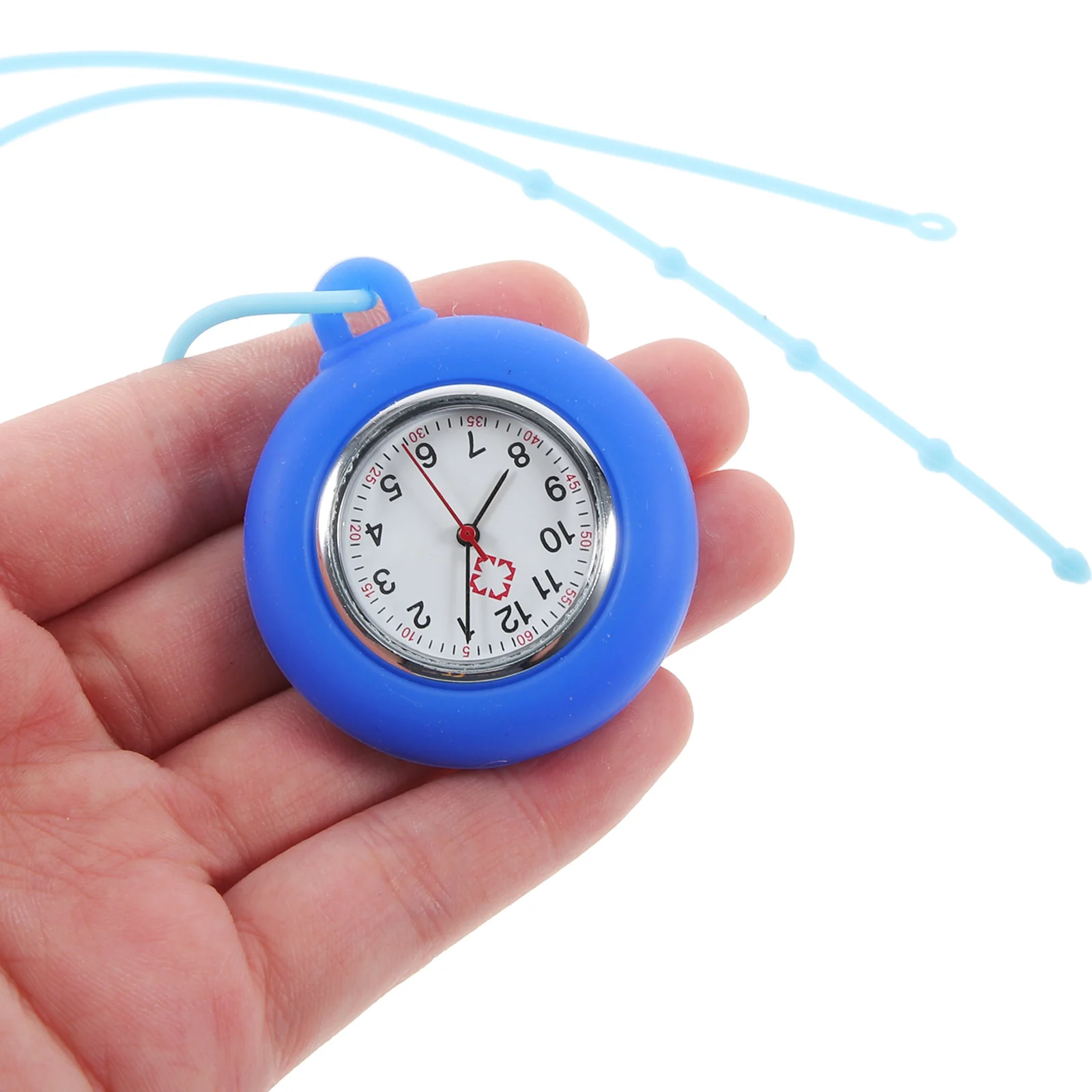 

1pc Silicone Nurse Durable Medical Pocket Hanging Watch Simple Design Portable Coffee Color Gift Medical Watch For Doctor