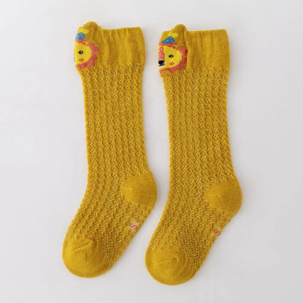 6Pairs Elastic Cartoon Animal Calf Socks Baby Cute Toddle Infant Cotton Stockings Leg Warmer Mesh Above Knee Stockings