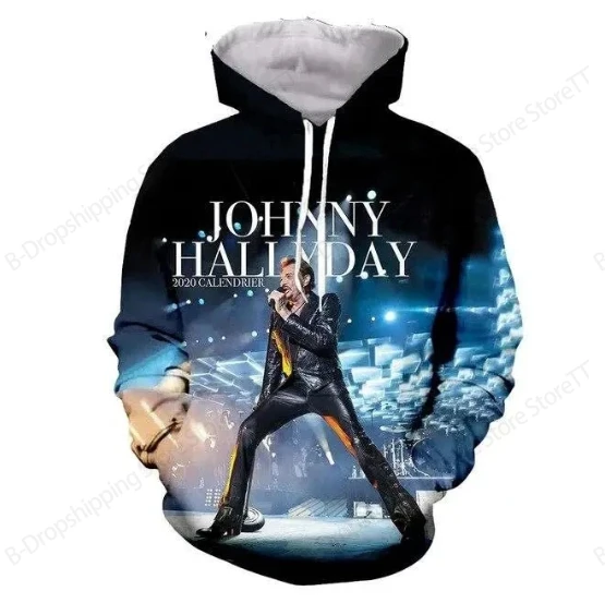 شعبية البوب المغني جوني هاليداي ثلاثية الأبعاد طباعة هوديي الرجال النساء موضة روك عادية الهيب هوب هوديس البلوز المعتاد هوديي الذكور