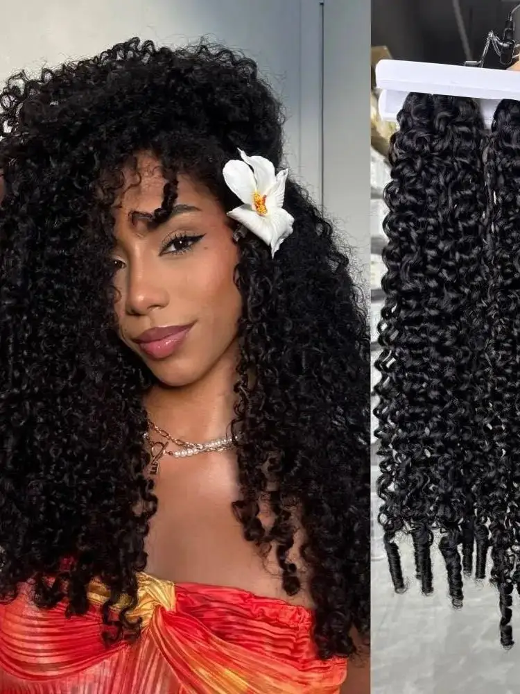 Mèches de cheveux bouclés birmans, tissage de cheveux humains vierges vierges, Extensions de cheveux 100% naturels bruts, 1/2/3 pièces, Queen millionnaire