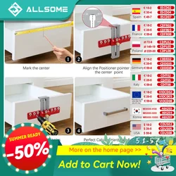 Cabinet Hardware Jig, Punch Locator Drill Guide for Knob Handles Pulls Cabinet Template Tool for Drawer Cabinet Installation