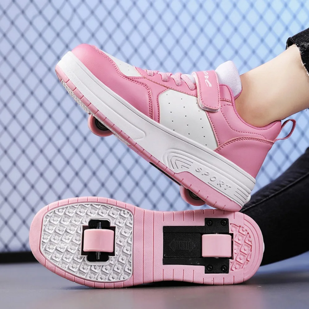 children's-sport-shoes-with-two-wheels-and-detachable-wheels-ultra-lightweight-unisex-rolling-skate-shoes-for-teenagers-girls