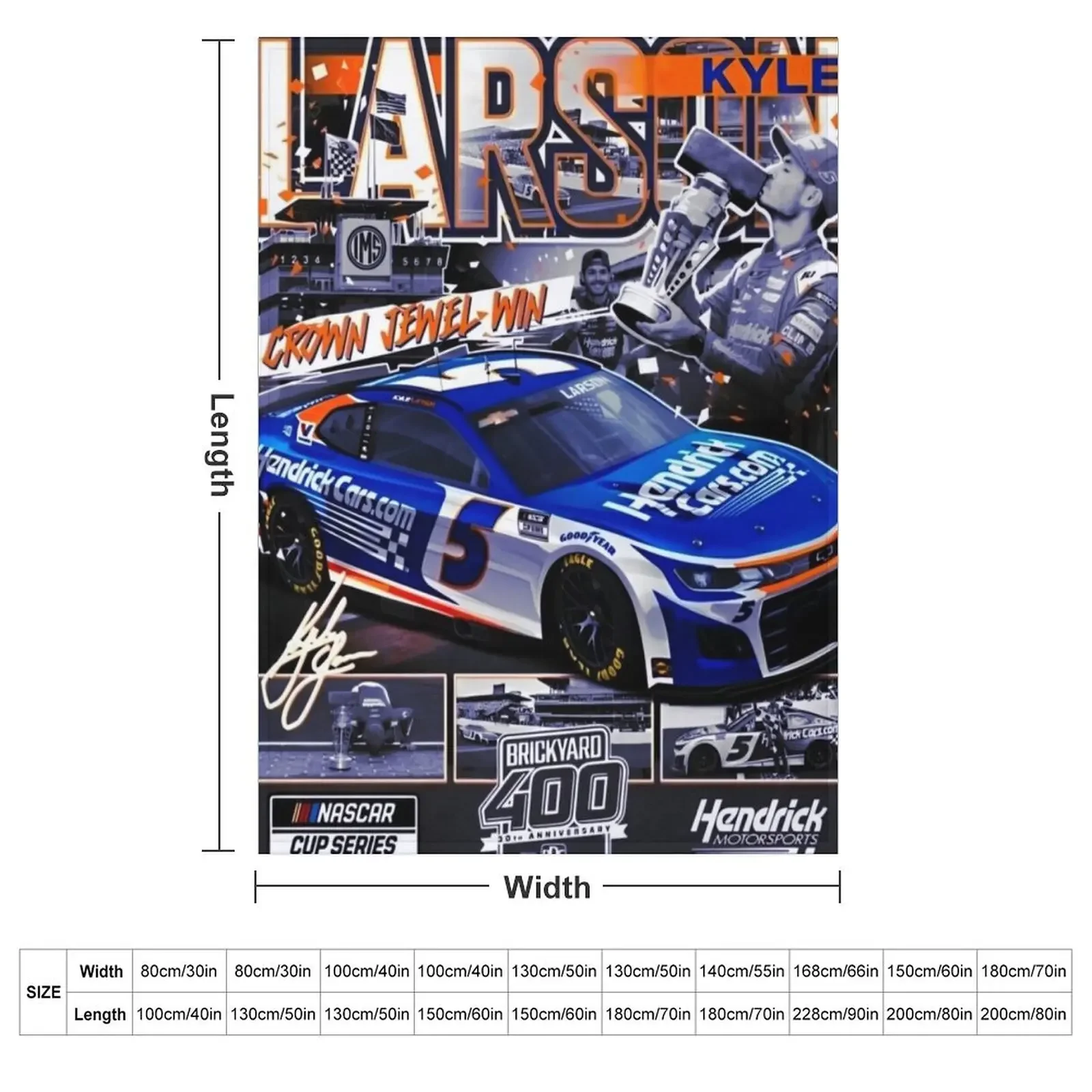 Kyle larson Throw Blanket valentine gift ideas Multi-Purpose Blankets