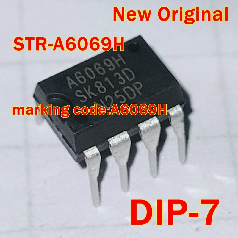 

1pcs to 100pcs STR-A6069H marking code:A6069H DIP-7 New Original PWM type switching power supply for power supply IC