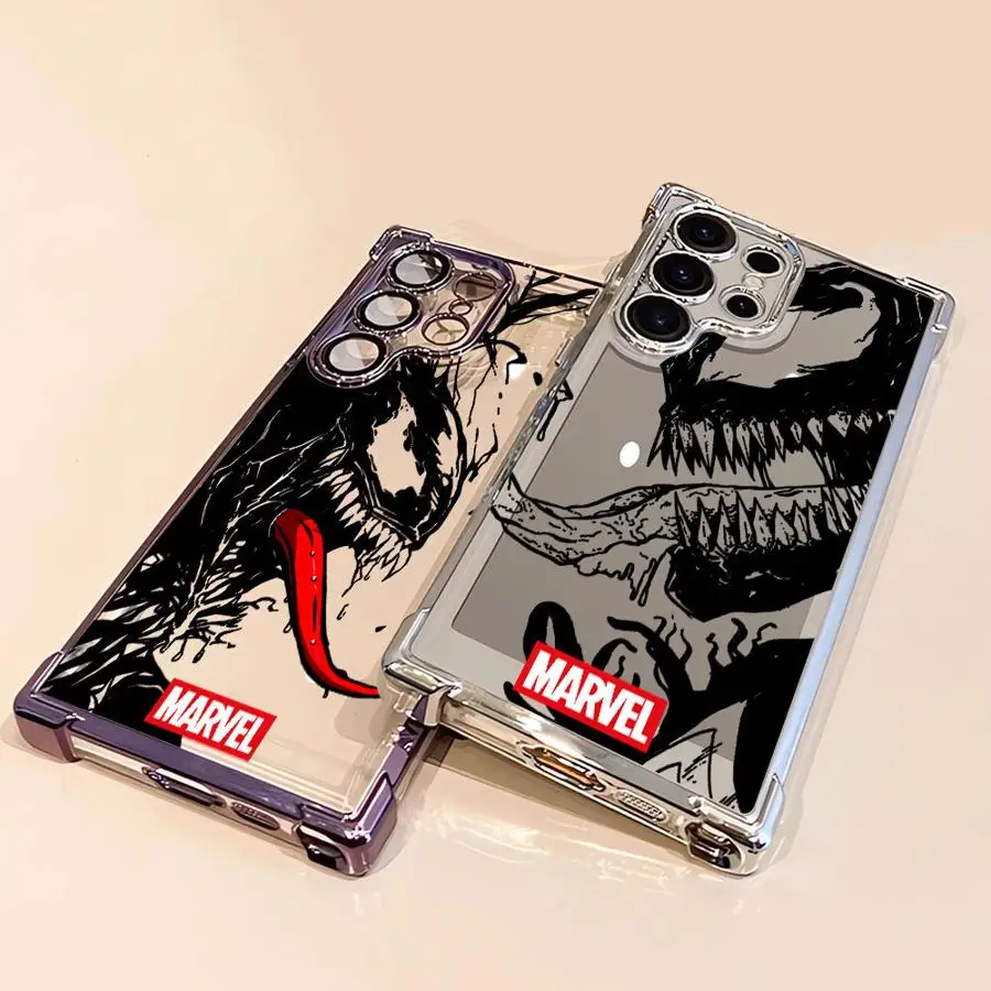 Funda de teléfono de cubierta suave para Samsung Galaxy S20 Plus S25 S24 S22 FE S21 S23 Ultra Cool Marvel Venom