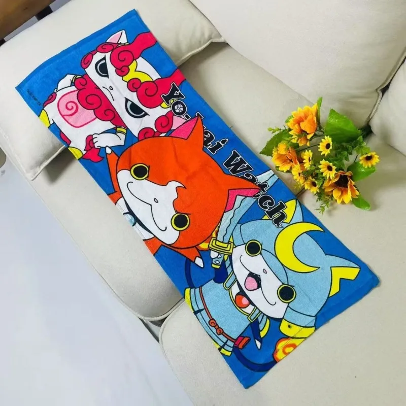 

Cartoon Yo-kai Watch Towel Soft Absorbent Bathroom Beach Towel Creative Design Face Wiping Turban Boys and Girls Christmas Gifts