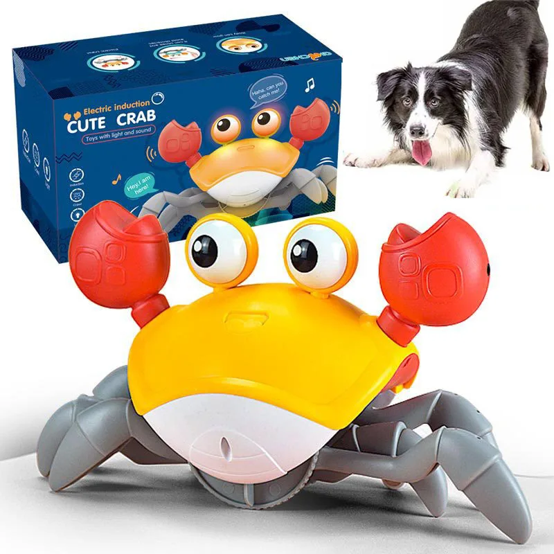 

Smart Electric Dog Toys Induction Escape Crab Rechargeable Pet Musical Toys Birthday Gifts Interactive Pet Toys Indoor Playing