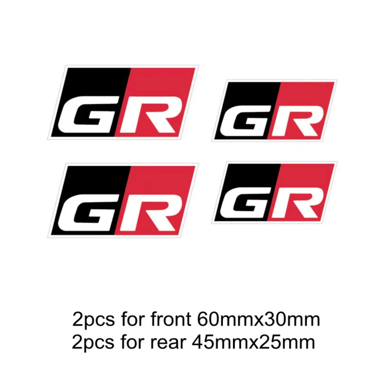 4PCS/set High Temp Car Sticker Decal for Gazoo Racing Brake Caliper Auto Accessories