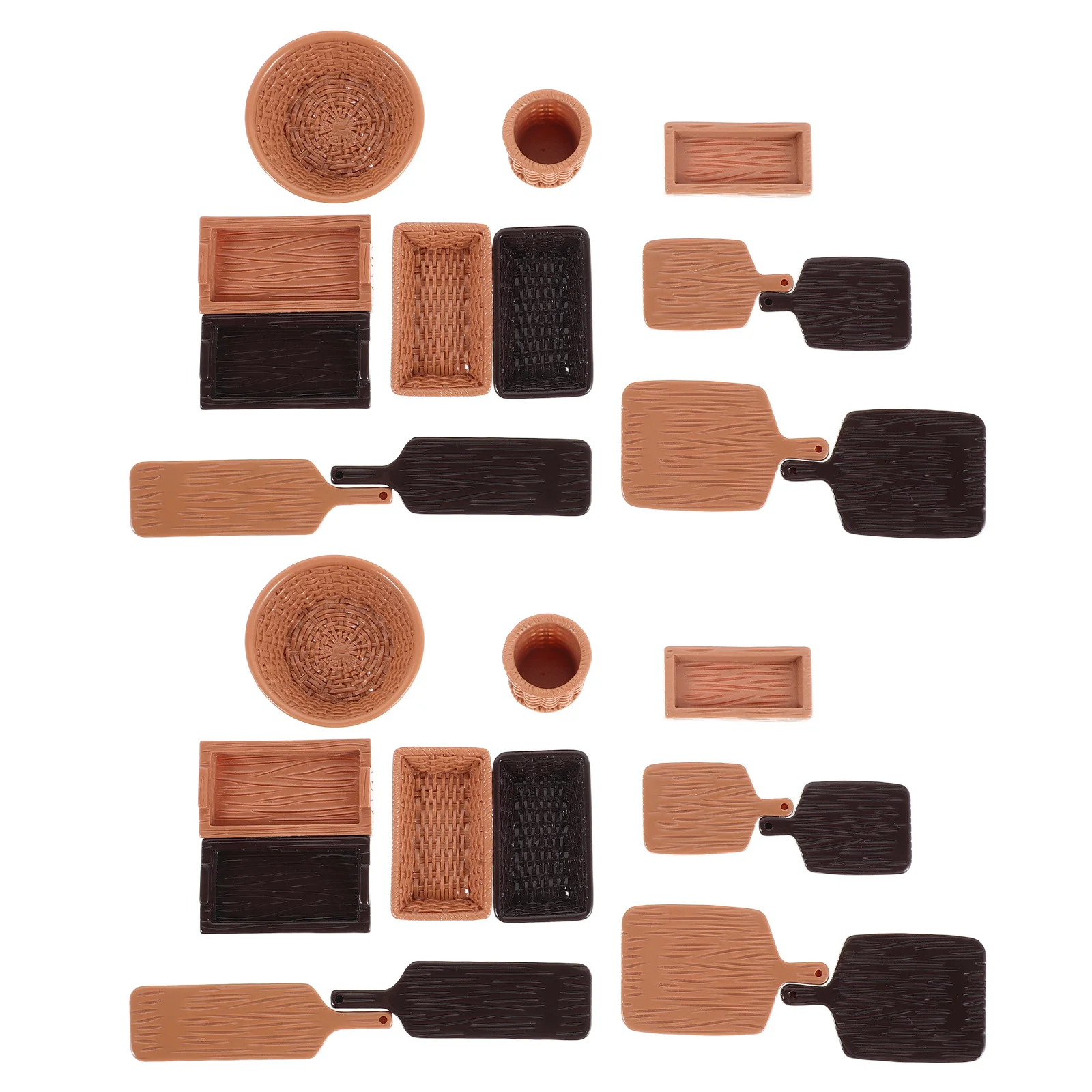 26 stks Micro Voedsel Schotel Poppenhuis Miniatuur Hars Dienbladen Keuken Scène Decoratie Fantasiespel Mini Huis Diy