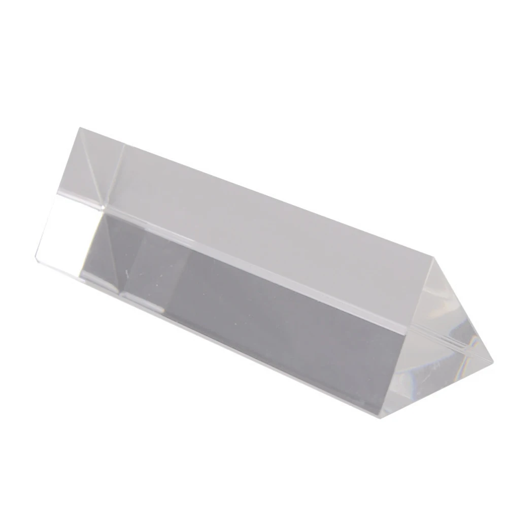 25x25x80mm Triangular Prism Optical Prisms Glass Physics Teaching Refracted Light Children Present Students Supplies