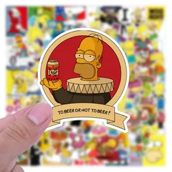 10/30/50/100Pcs Cartoon Simpson Stickers Anime Graffiti Motorfiets Skateboard Laptop Bagage Telefoon Waterdichte Sticker voor Kids