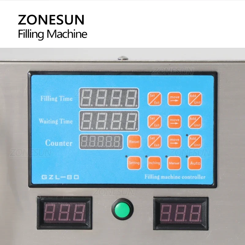 ZONESUN Macchina di rifornimento per imbottigliamento cosmetico per profumo con pompa peristaltica semiautomatica digitale a 2 teste