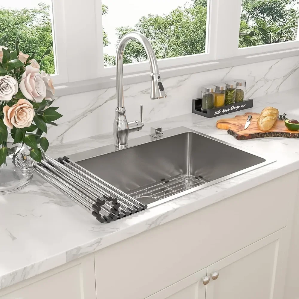 Drop InKitchen Sink For Kitchen Sinks 33 X 22 Inch Kitchen Sink Useful Things for Home Topmount 16 Gauge Stainless Steel Deep