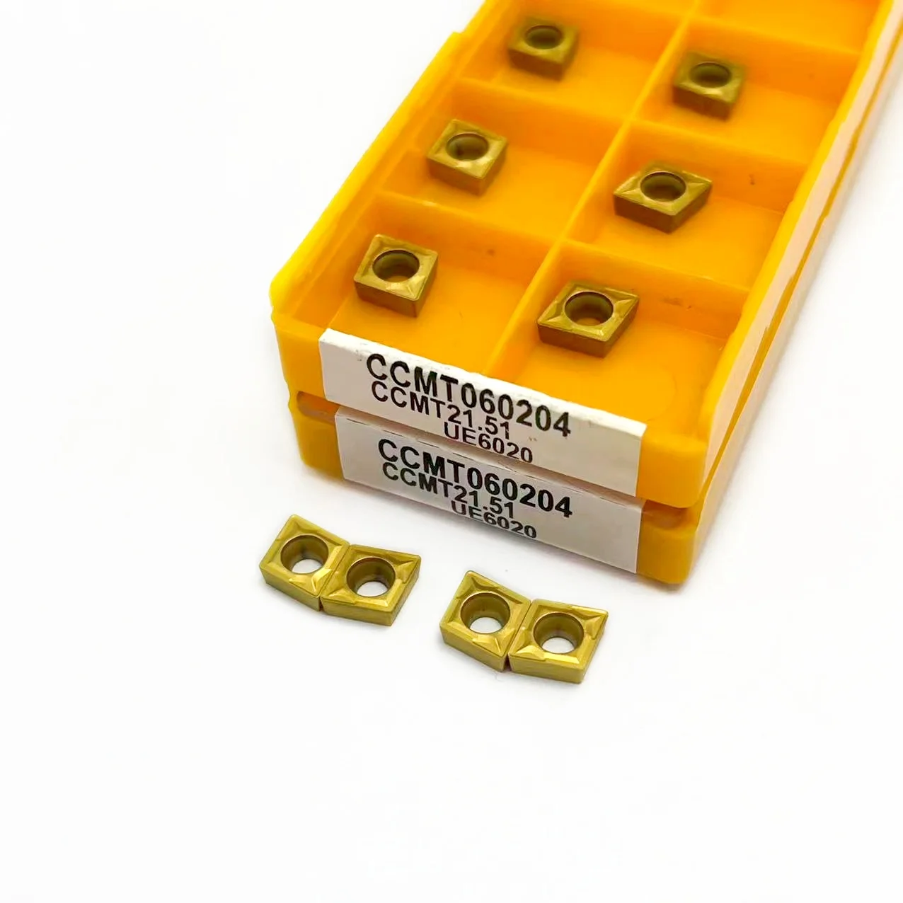 ใบมีด CCMT 060204   VP15TF UE6020 คาร์ไบด์แทรก CCMT เครื่องตัดเครื่องกลึง CNC เครื่องมือสําหรับสแตนเลส CCMT 060204   วีพี15TF UE6020