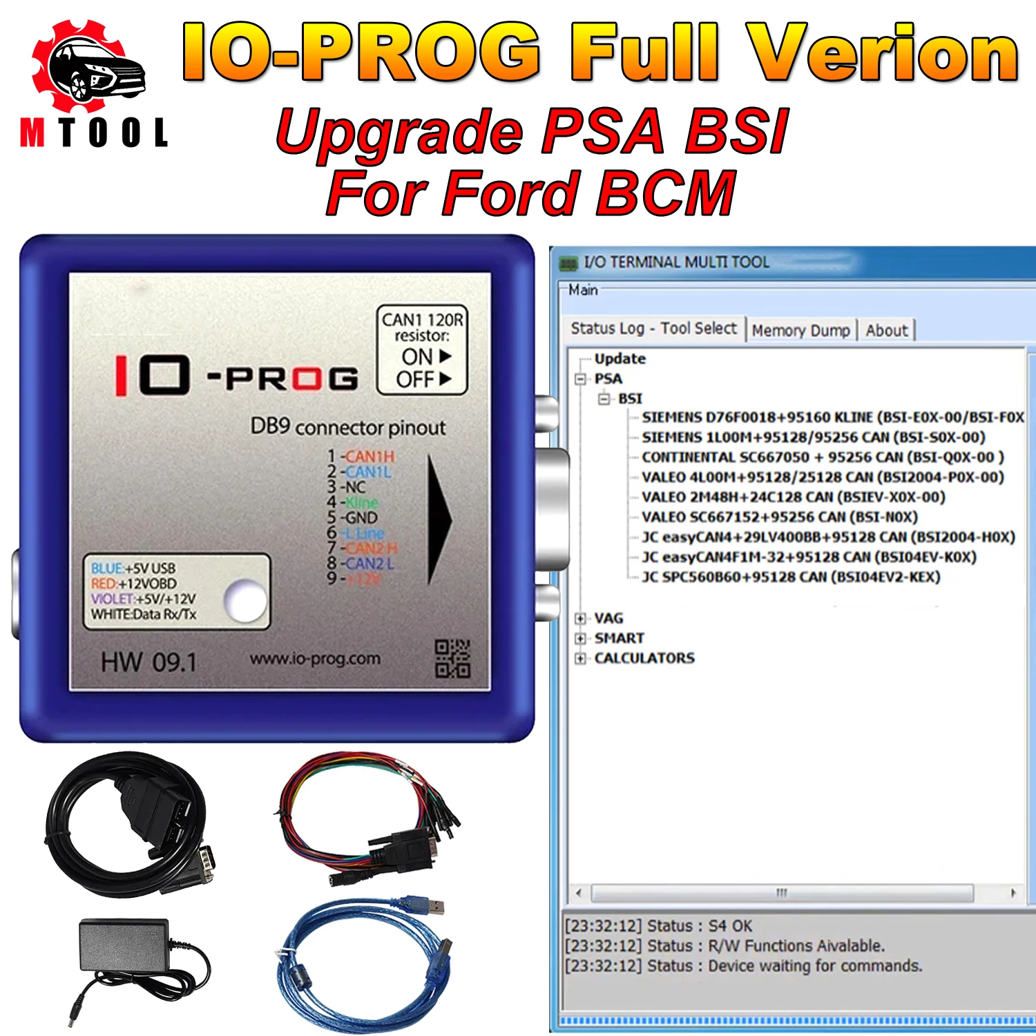 

Full IO-PROG Terminal Programmer IOPROPG Full license Activation For PSA BSI Ioprog for GM/ Opel Ioterminal with ECU TCM BCM EP