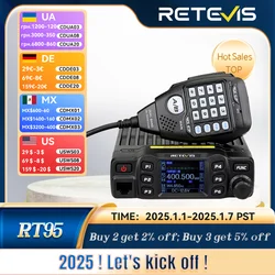 RETEVIS RT95 Car Radio with Screen Ham Car Mobile Radio Station Autoradio Two-way Radio 25W VHF UHF CHIRP Anytone Base Station