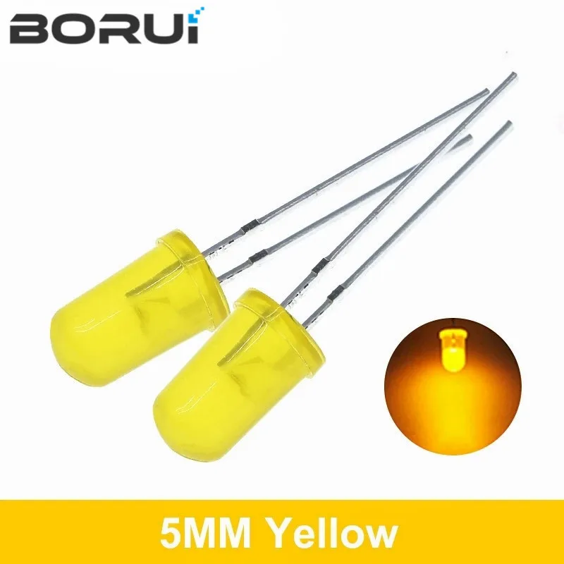 100pcs/lot 3mm 5mm LED Red Green Yellow Blue White F3 F5