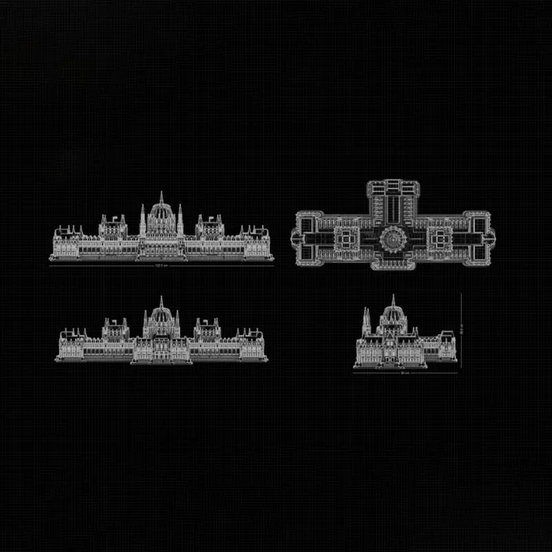 منتج جديد رائع MOC بنة نموذج بودابست البرلمان التكنولوجيا وحدات لعبة الأطفال لتقوم بها بنفسك مجموعة التجميع