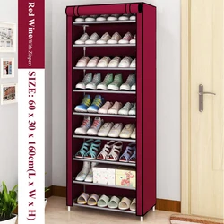 Armoire à chaussures multicouche, étagère anti-poussière, gain de place dans le couloir, organisateur de rangement, meuble de maison