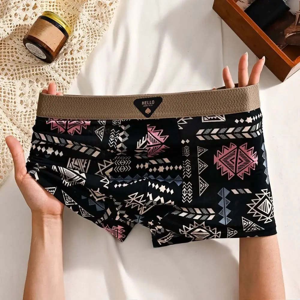 

5Pcs Breathable Plus Size Men's Boxer Briefs Mid Waist Seamless Shorts Underpants Elastic Lingerie Underwear for Man Gifts