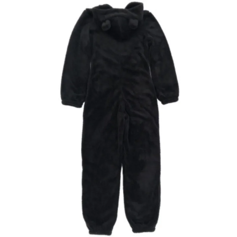 Plus Size Zipper Onesies for Women Fluffy Fleece Hooded Pajamas for Women Winter Warm Plush Sleepwear Loungwear Jumpsuits