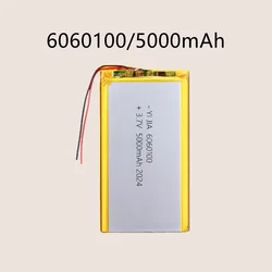 6060100 Rechargeable High Large Capacity LiPo Battery Cell 3.7V 5000mAh 6060100 Lithium Polymer Battery for Power Bank