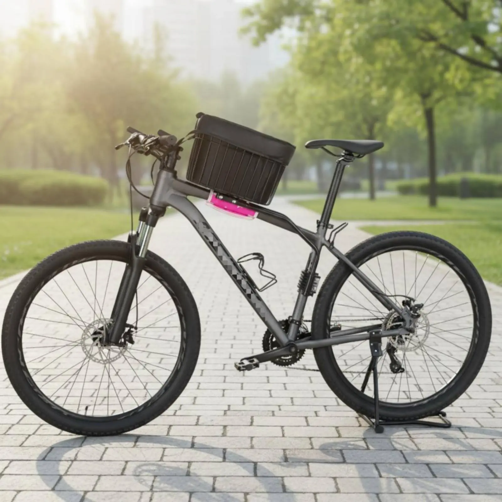Foldable Dog Bike Basket Easy to Fold Dog Bike Basket Removable Large Space for Biking view 3
