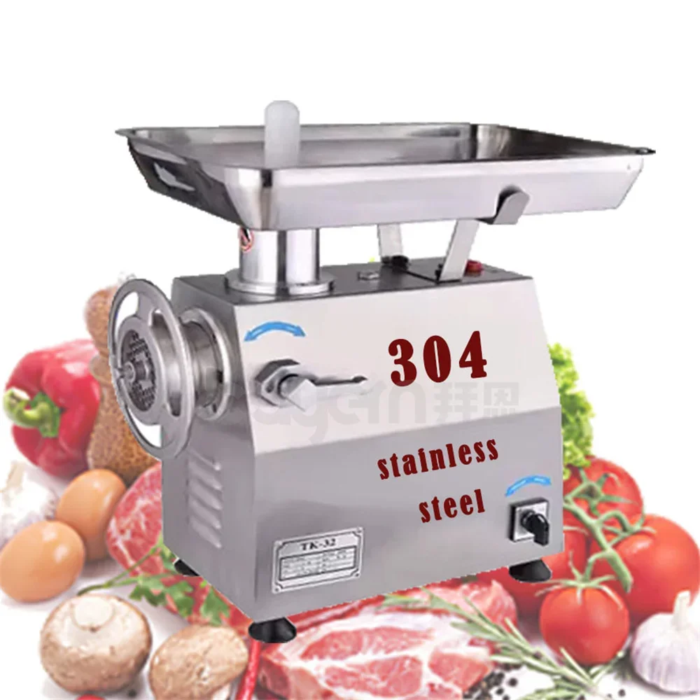 

Electric 304 Stainless Steel Tk 32 Commercial Frozen Meat Shredder Meats Vegetable Grinder Mincer And Sausage Stuffer