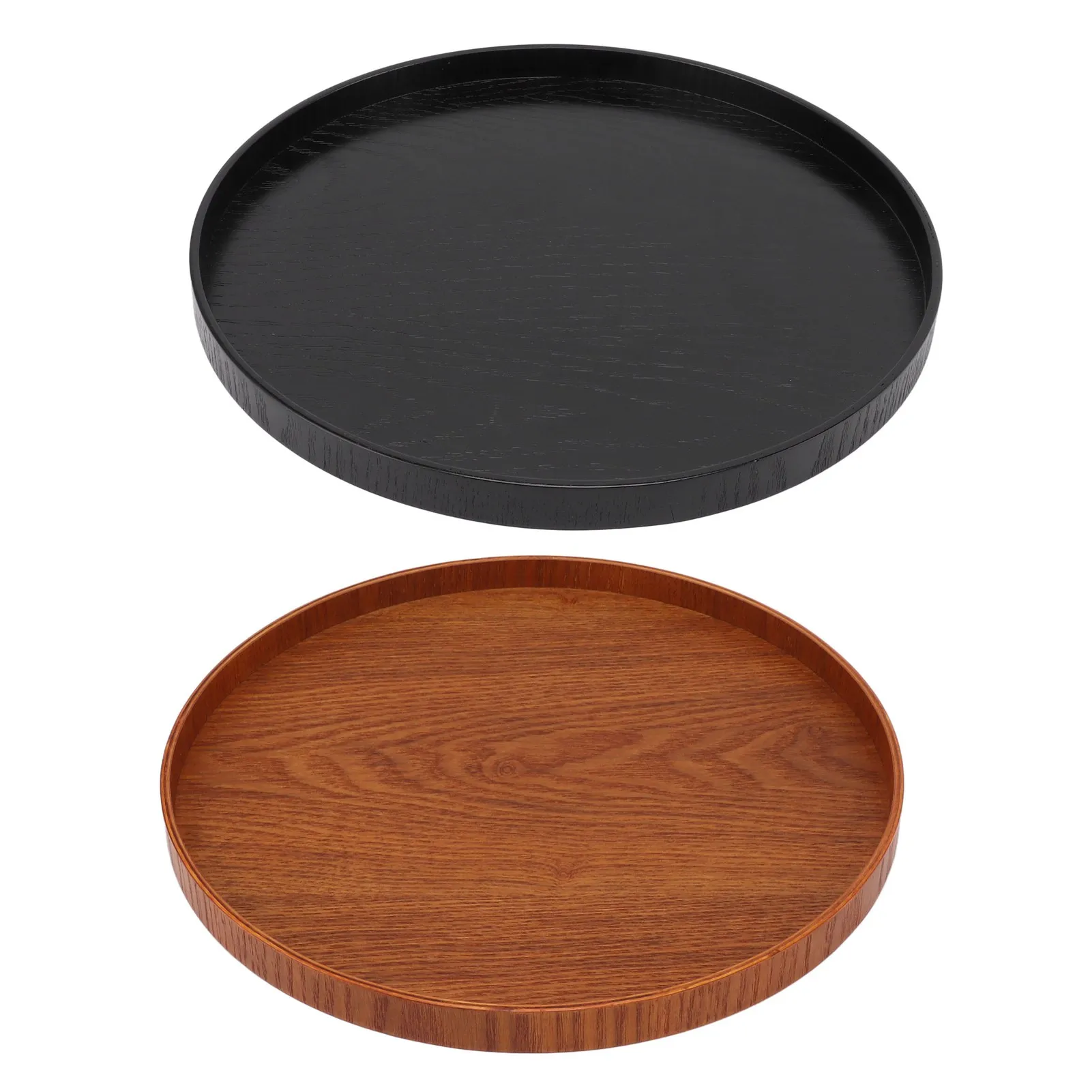 Bandeja de madera multifunción para café, aperitivos, café, oficina, mesa de comedor, 30cm