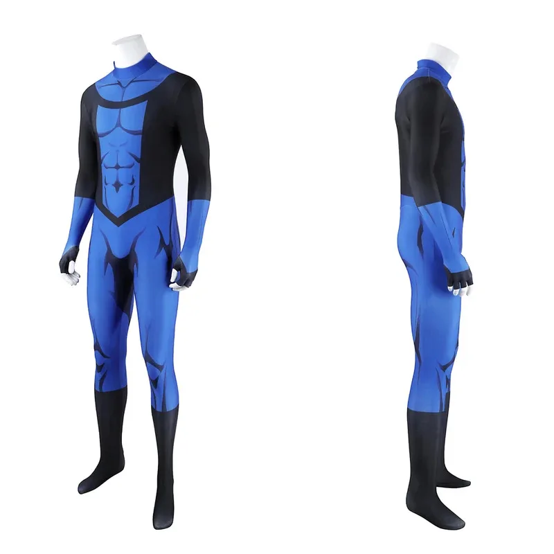 全身タイツファンタジアマークグレイソンコスプレ服マスク漫画無敵 Disfraz 衣装男性ファンタジーハロウィンカーニバルパーティー