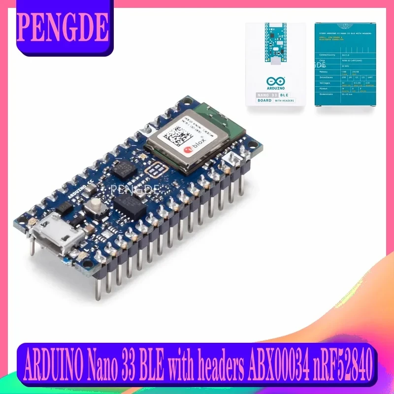 

ARDUINO Nano 33 BLE with headers ABX00034 nRF52840 development board