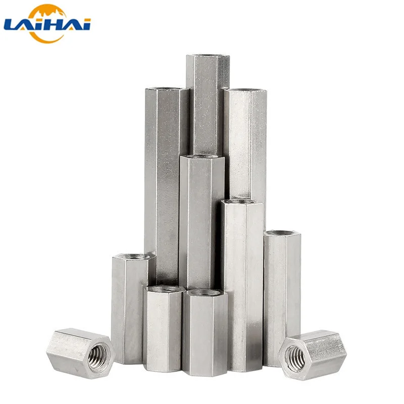 

2/ 5/ 10pcs M2 M2.5 M3 M4 M5 M6 M8 M10 M12 304 Stainless Steel Hex Standoff Spacer Long Rod Coupling Hex Nut Bolt