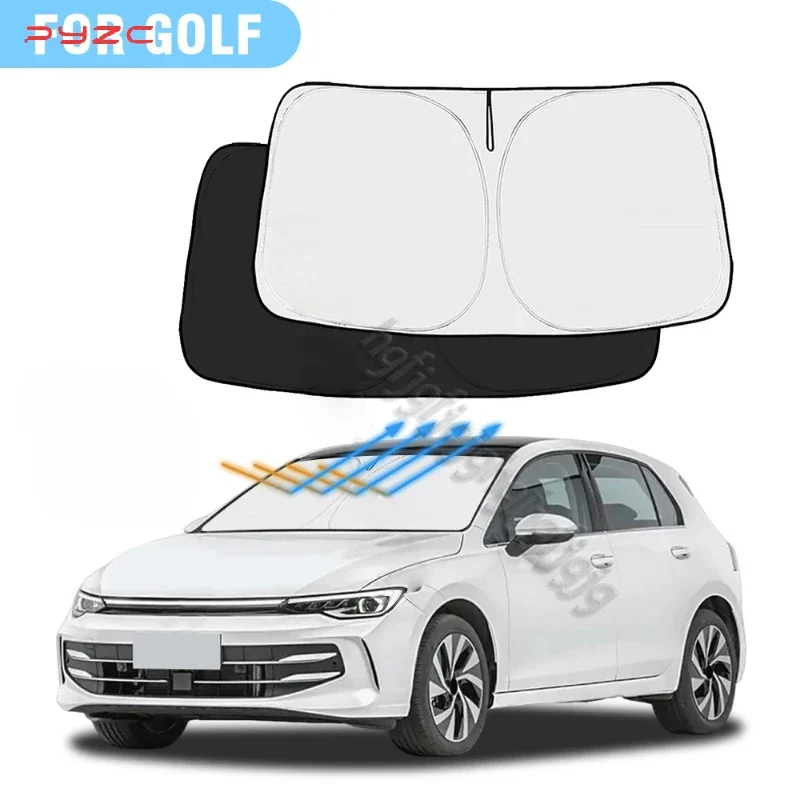 

For Volkswagen VW Golf 2015-2022 Car Windshield Sunshade Cover Front Window Sun Shade Visor Car Interior Accessories UV Protecti