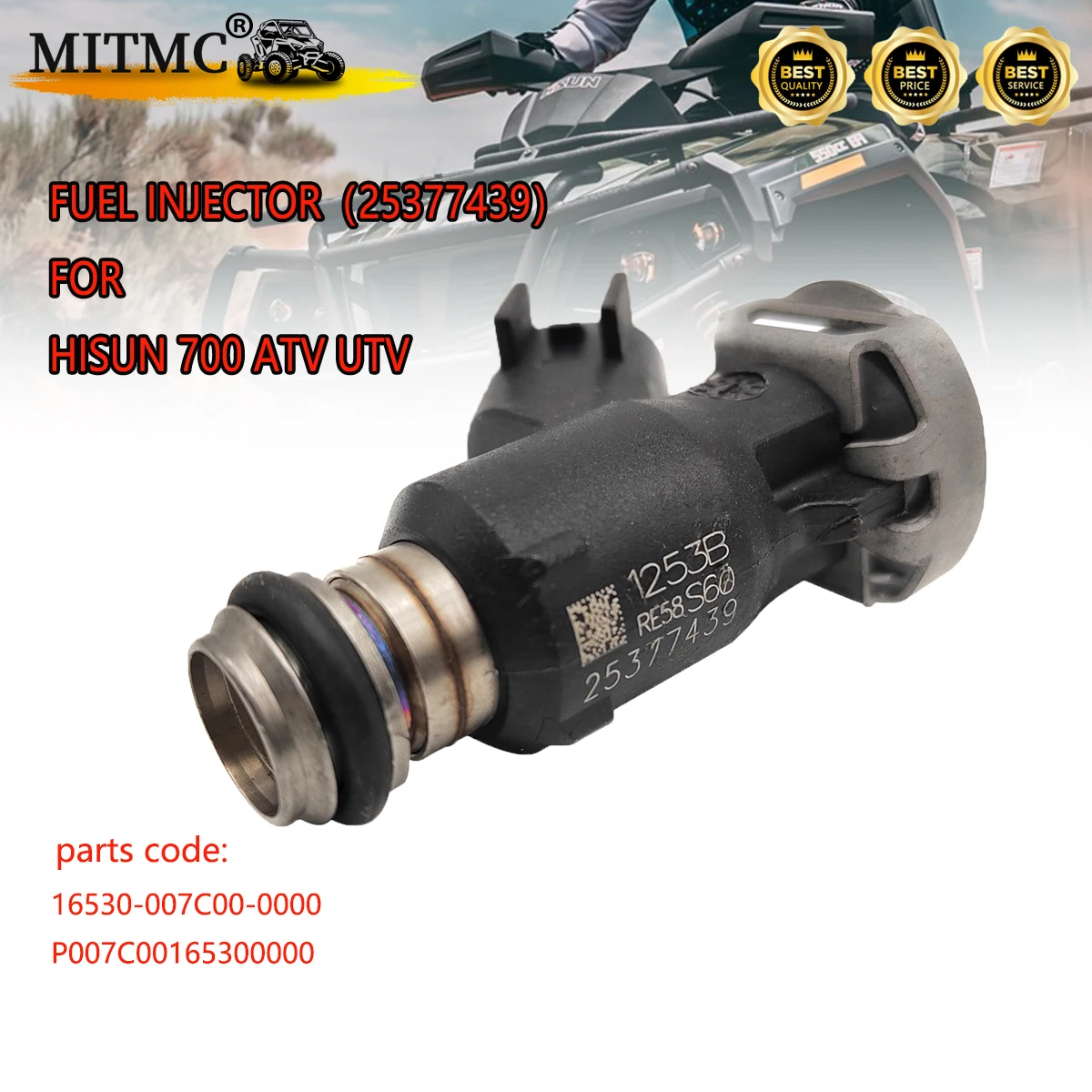 FUEL INJECTOR（25377439）2-Hole Type (ONE-1 INJECTOR) FOR HISUN 700 ATV UTV HS CODE 16530-007C00-0000 ERP CODE P007C00165300000