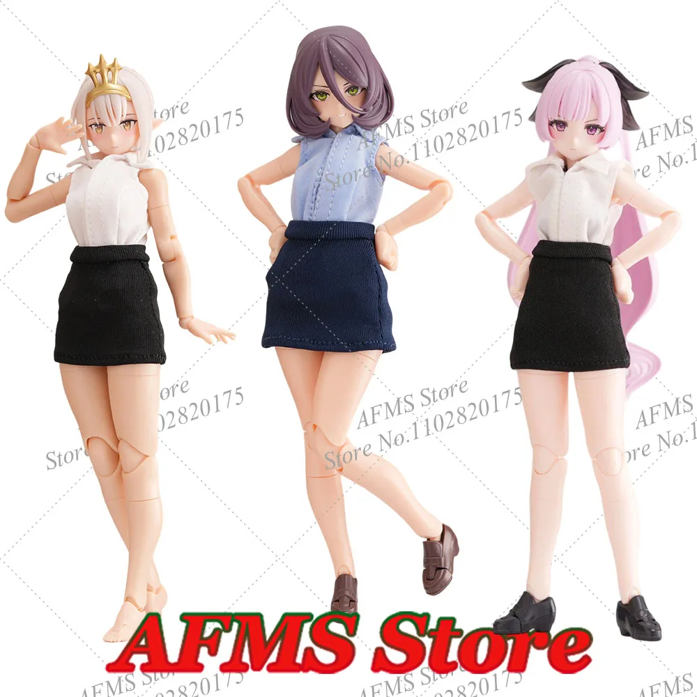 Sammlerfigur im Maßstab 1:12, Hemd, elastisches Skit-Uniform-Set, passend für 6-Zoll-Mobile-Suit-Girl-Actionfiguren, Soldatenpuppen