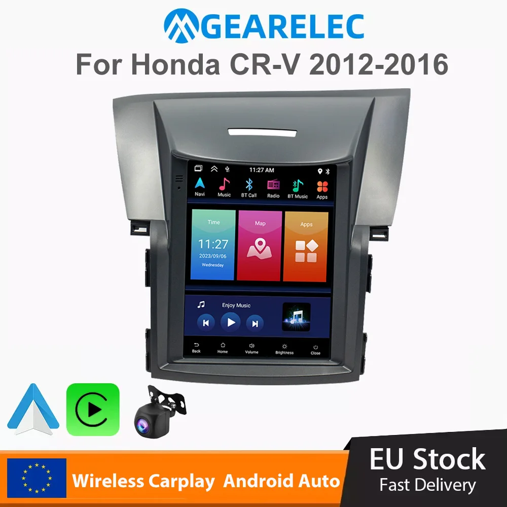 Wireless CarPlay Android Auto For Honda CR-V 2012-2016 With 9.7 inch GPS Bluetooth WiFi USB AUX FM  Multimedia Player