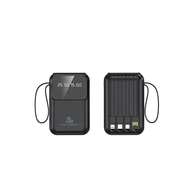 Mini Large-capacity Power Bank, 20000mAh Fast-charging Mobile Power Supply