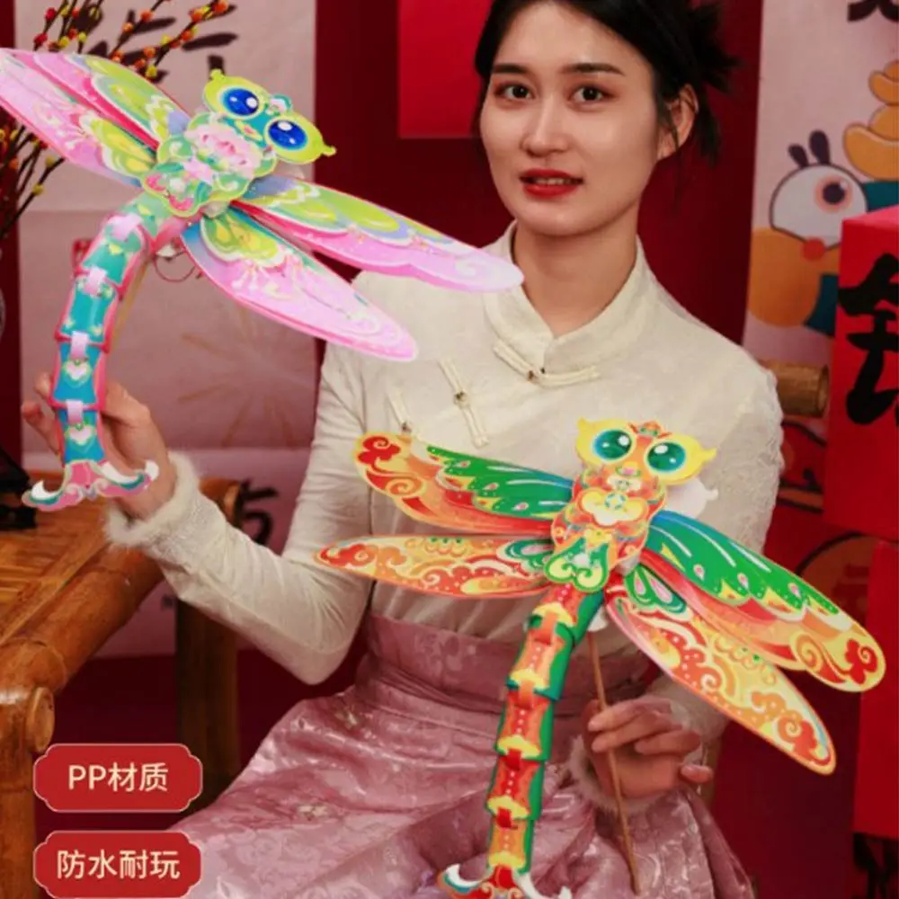 Can Carry and Hold Mid-Autumn Festival lantern DIY Handmade Paper Handheld Butterfly lantern with LED Light Chinese Style