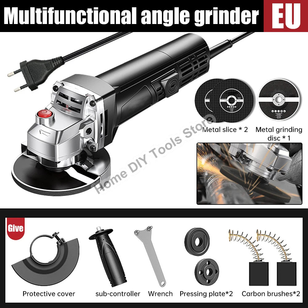 Electric Angle Grinder 710W 11000RPM Corded Grinding Machine For Polished Grinding And Cutting Metal Wood Tool