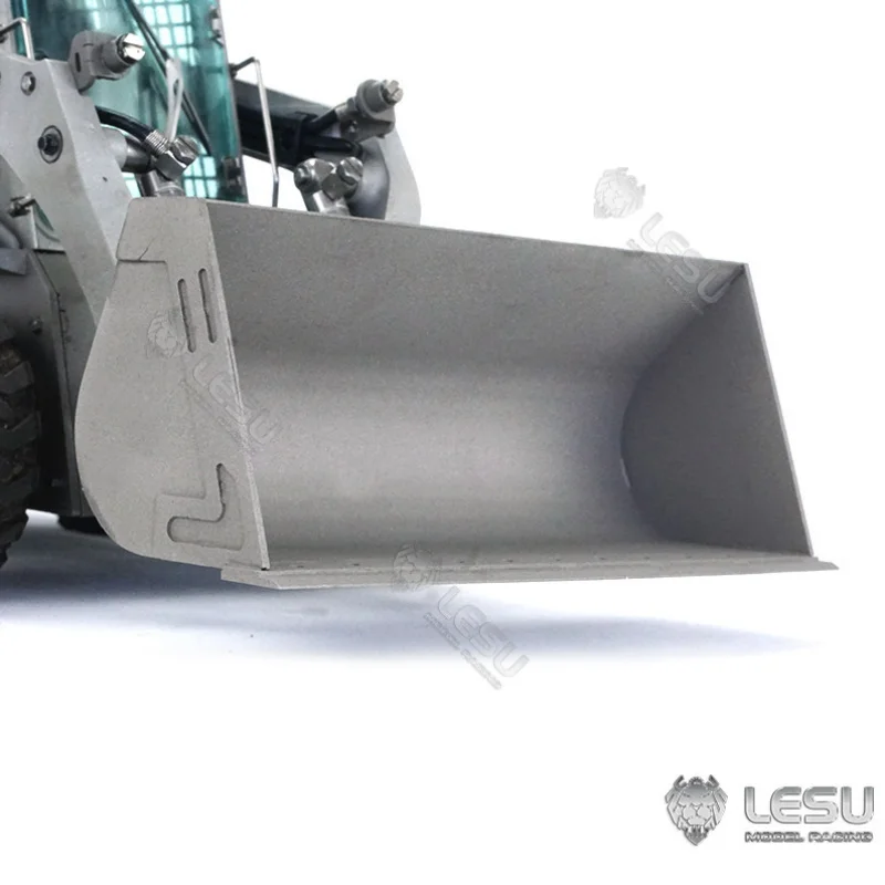 RC 1/14 LESU Skid Steer Loader Replacement Metal Bucket for Tamiya Hydraulic Excavator Loader Dump Trailer Tipper DIY Parts