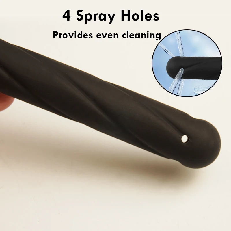 مرفق خرطوم حقنة شرجية من السيليكون، منظف حقنة شرجية قابل لإعادة الاستخدام، يتصل بأنبوب الدش، تنظيف الفوهة