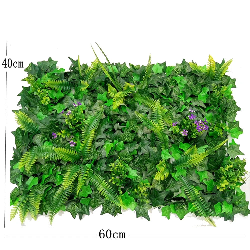 60X40CM Artificial Green Wall Landscape Home Garden Jungle Decoration Super Plants Plastic Lawn Plant Hanging Grass Wall Panels