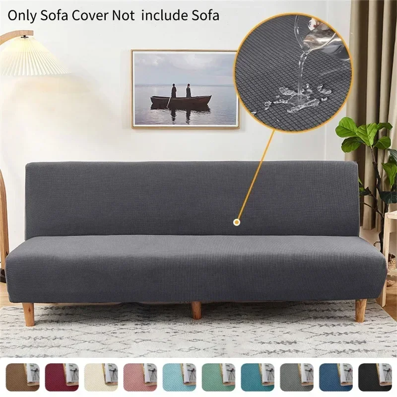 Jacquard Solid Color Sofa Bed Cover Elastic Water Repellent Couch Cushion Cover Non-slip All-inclusive Seat Slipcover for Home