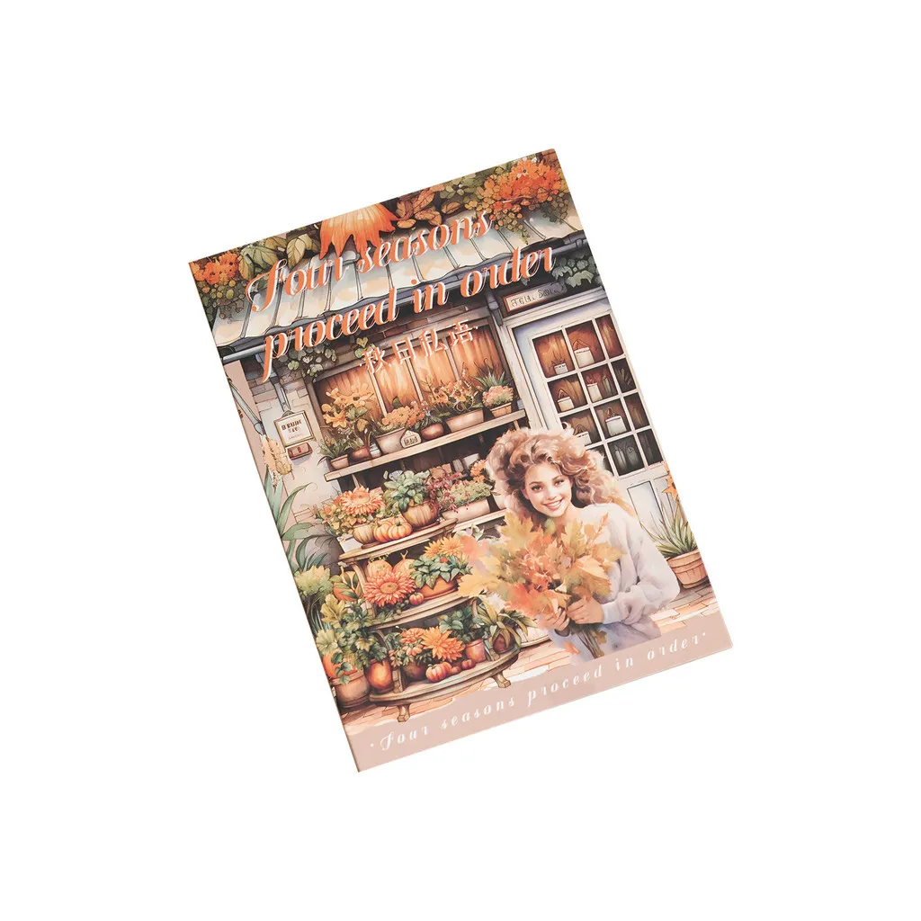 20Sheets PET Stickers Season Series PET Decorative Stickers Diary Scrapbooking Material Decor Album Stationery Stickers