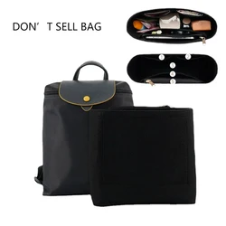 Black Bag Organizer para Longchamp Backpack, Insert, Liner para organizar e armazenar a bolsa interna, Bag Support Accessories